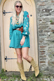 Floral embroidered cotton dress