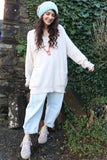 Oversized beige jumper