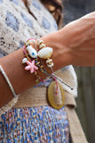 Trio of ceramic beaded bracelets