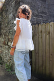 Ruffle cotton blouse