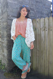 White honeycomb crochet top