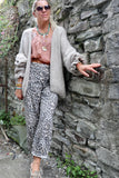 Ruffle sleeve cardigan (Beige)