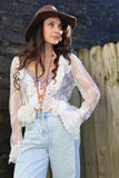 Ruffle lace blouse