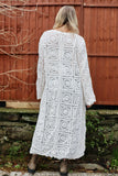 Long crochet kimono cardigan