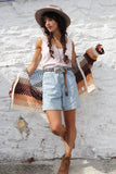 Lace trim tank top (Light pink)