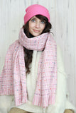 Check speckle scarf (Pink)