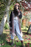 Black fringe aztec cardigan