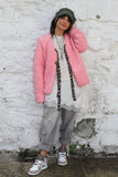 Pink fluffy tie Jacket