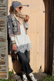 Lace trim soft knit jumper