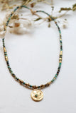 Star and agate beaded necklace