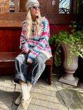Chunky scalloped stripe jumper
