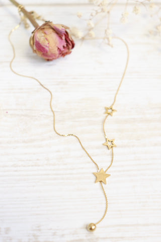 Star drop necklace (Gold)