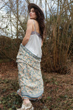 Silky lace trim asymmetrical cami (Pearl)
