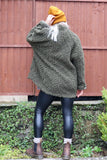 Moss green shearling jacket