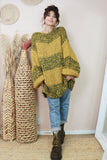 Long mustard and khaki jumper