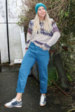 Teal mom jeans