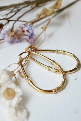 Drop bali hoops (Gold)
