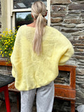 Tie front cardigan (Pastel yellow)