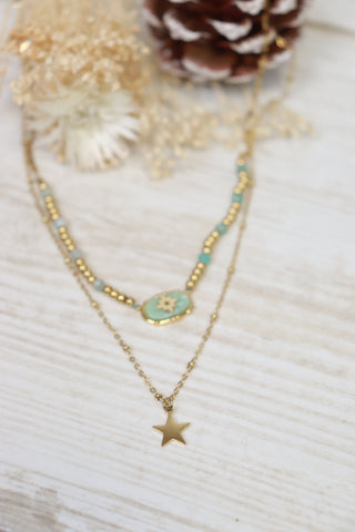 Shooting star layered necklace