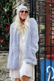 Fluffy grey  jacket