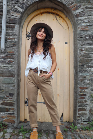 Desert tan  mom jeans