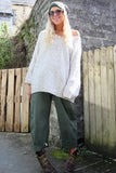 V neck knit jumper (Oatmeal)