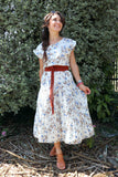 Blue floral floaty dress