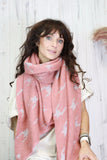 Houndstooth scarf (Dusty pink)