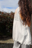 Racerback lace trim cami (Cream)