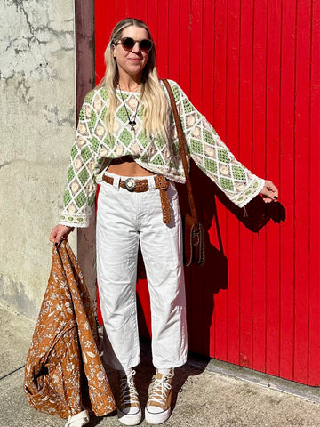 Diamond crochet top