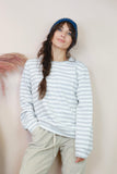 Light striped ribbed sweater