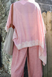 Crochet embellished kimono (Pink)
