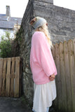 Soft knit pink cardigan