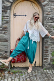 Teal harem trousers