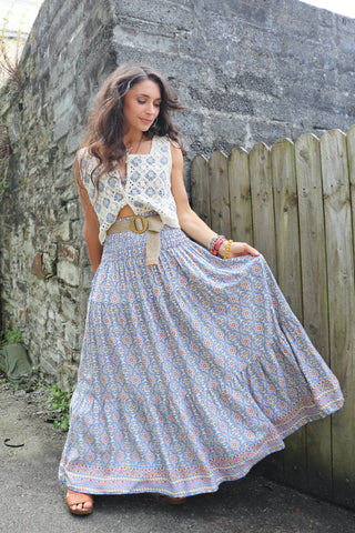 Mosaic printed skirt