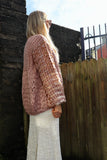Chunky sequin sleeve cardigan