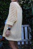 Open knit cardigan (Butter yellow)