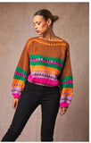 Stripe knit jumper
