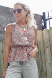 Chiffon floral blouse