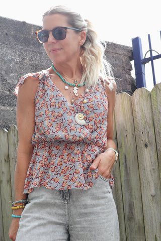 Chiffon floral blouse
