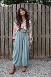 Linen balloon trousers (Sea foam green)