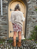 Diamond open knit jumper (Beige)