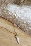 White horn necklace (Gold)