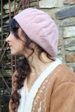 Open knit beret (Pink)