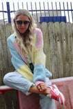 Pastel whip stitch cardigan