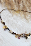 Agate beaded necklace