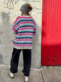 Chunky scalloped stripe jumper