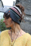 Multiway stripe beanie (Grey)