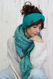 Soft knit bow headband (Teal)
