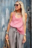 Crochet cami (Pink)